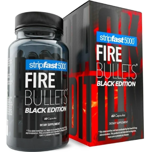 Stripfast5000 Fire Bullets Black Edition Max Strength Fat Burner & Weight Loss Pills